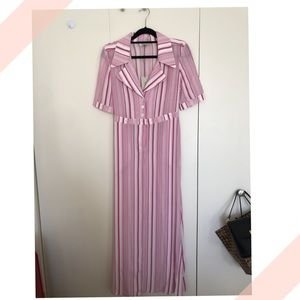 Tucker long stripe dress size small NWT
